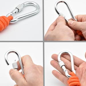 8mm Nylonmagnet-Fischen-Seil 65 Fuß Sicherheits-Seil-mit Carabiner 1